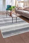 Dijidekor Halı Gri 9026 Cool Yıkanabilir Saçaksız Kesme İnce Yolluk Kilim Salon Halısı Modelleri